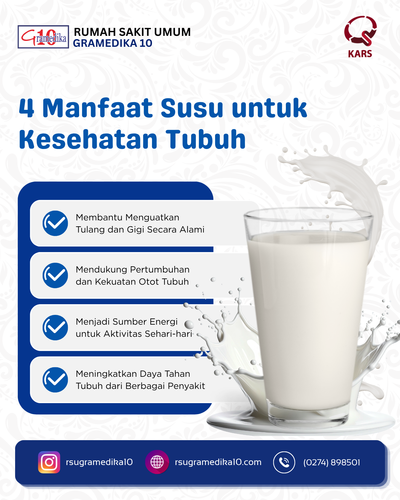 4 Manfaat Susu untuk Kesehatan Tubuh